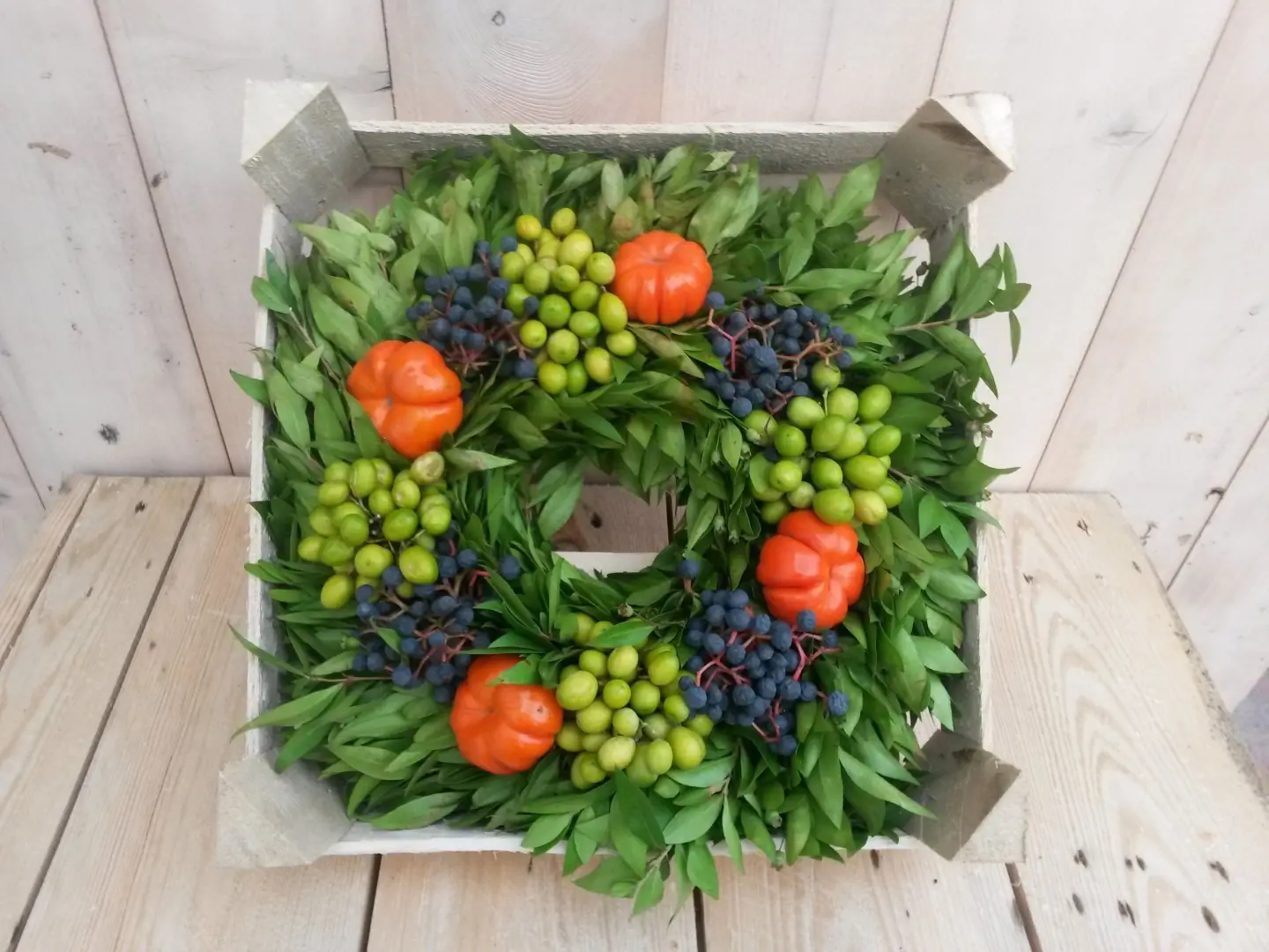 Herfstkrans pompoen circa dia. 30 cm Warentuin Natuurlijk
