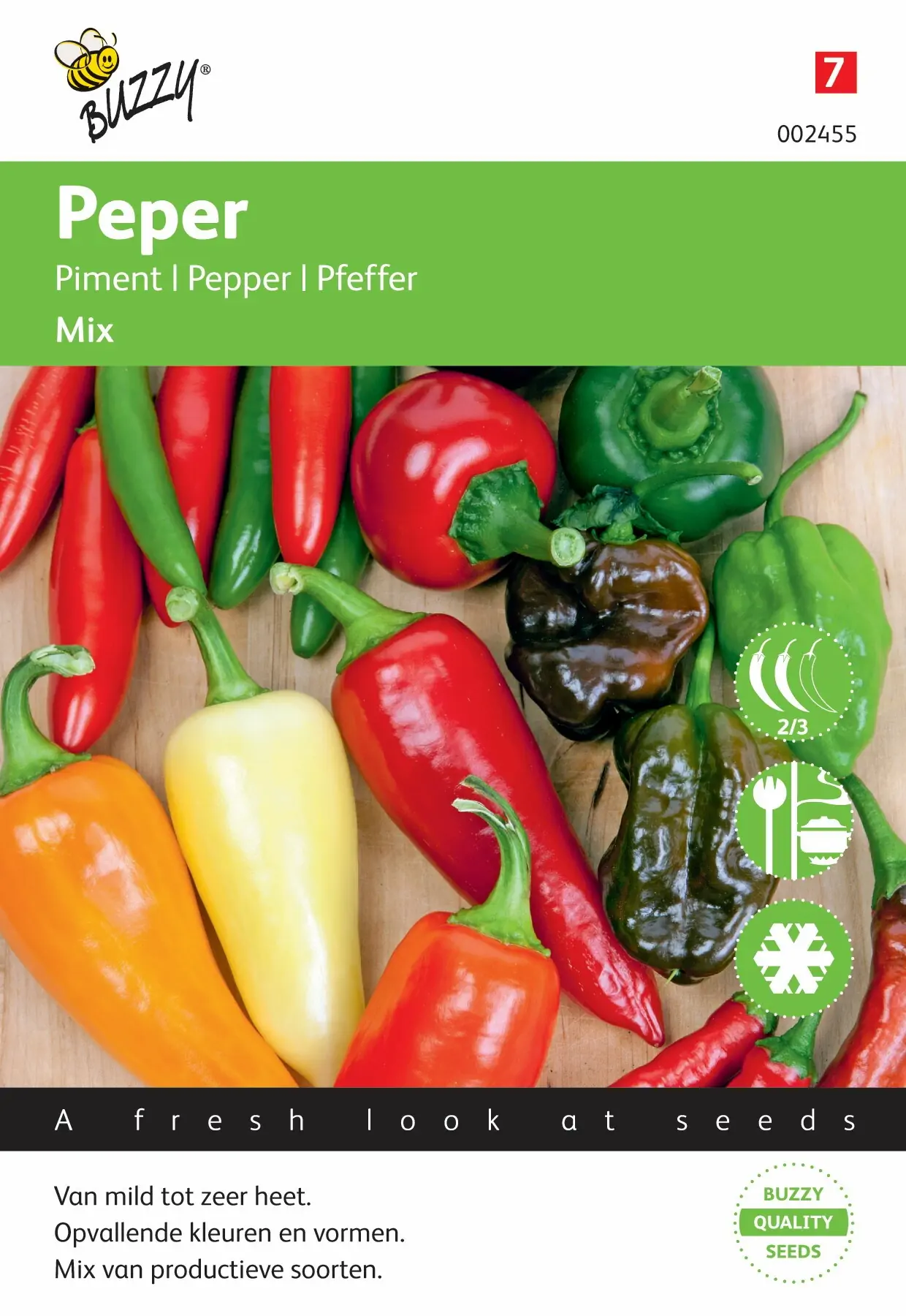 Zaden Peper Mixed 5 soorten Buzzy