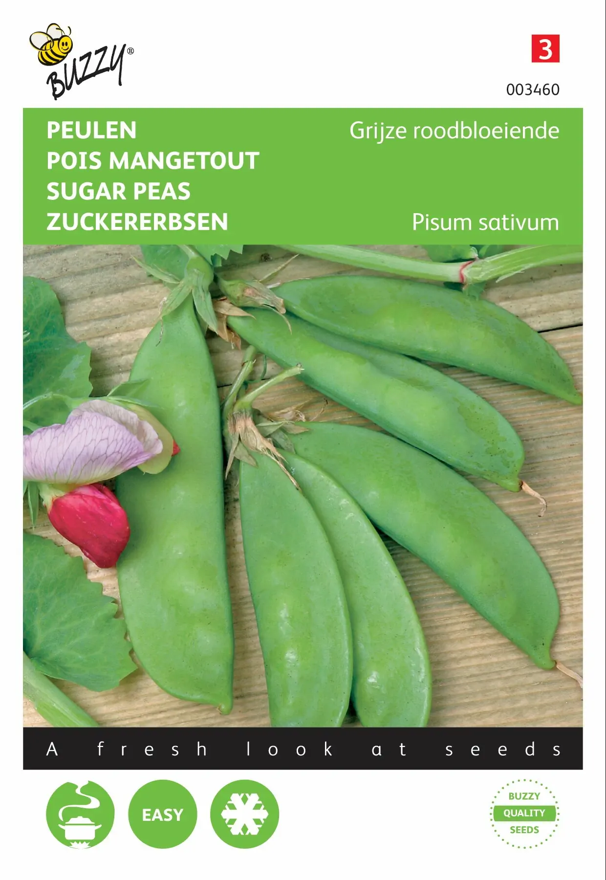 Zaden Peulen Grijze roodbloeiende Buzzy