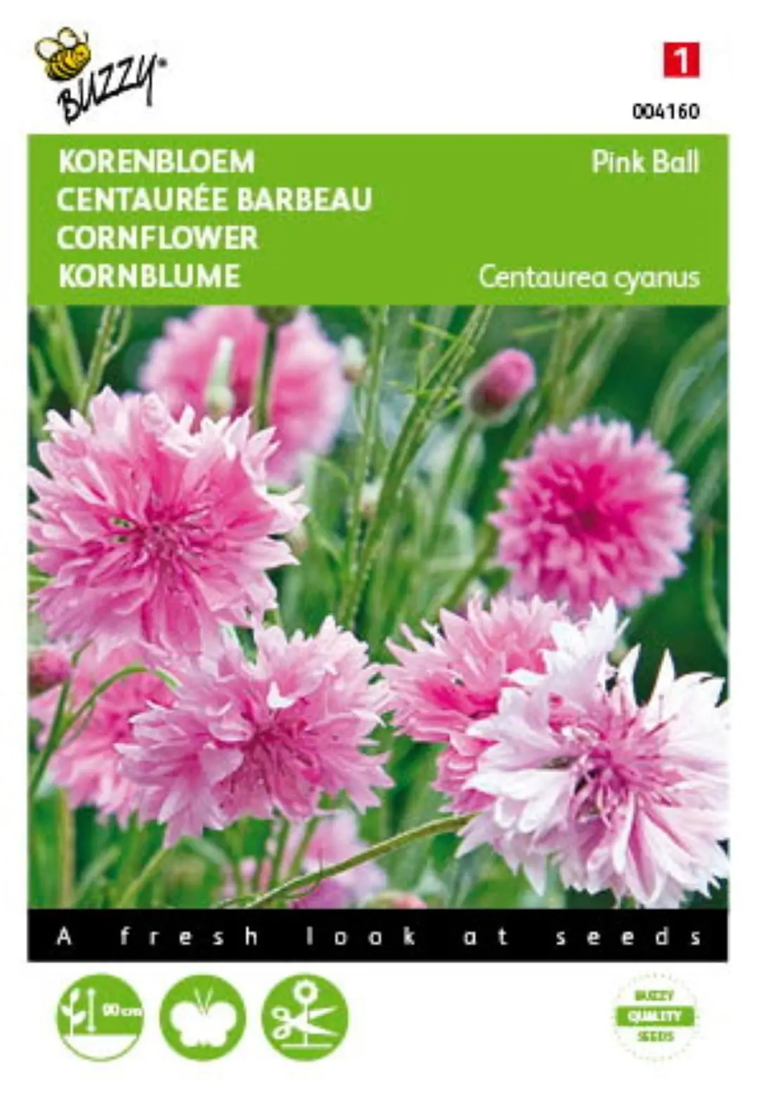 Zaden Centaurea Korenbloem Pink Ball Buzzy