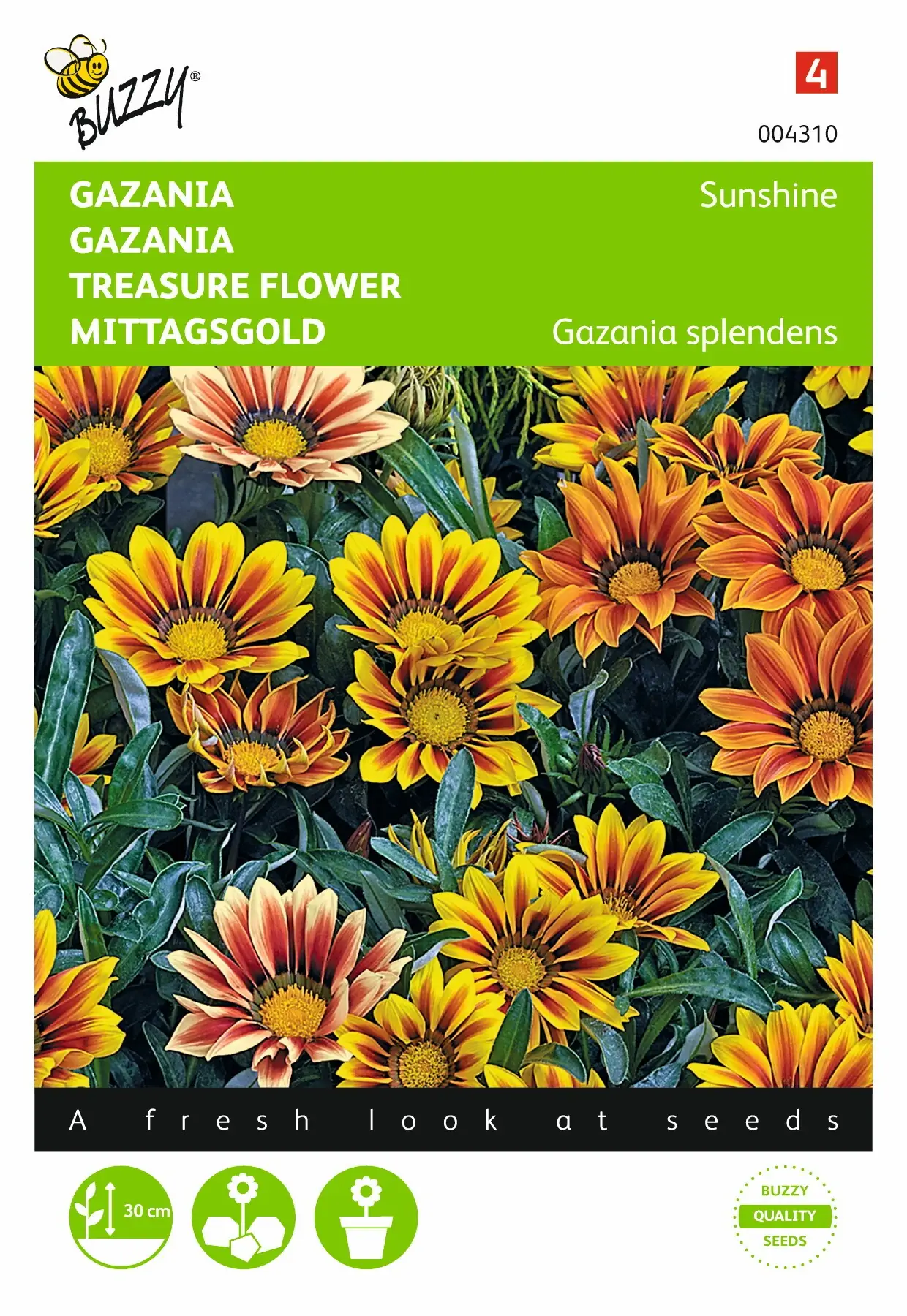 Zaden Gazania Sunshine gemengd Buzzy