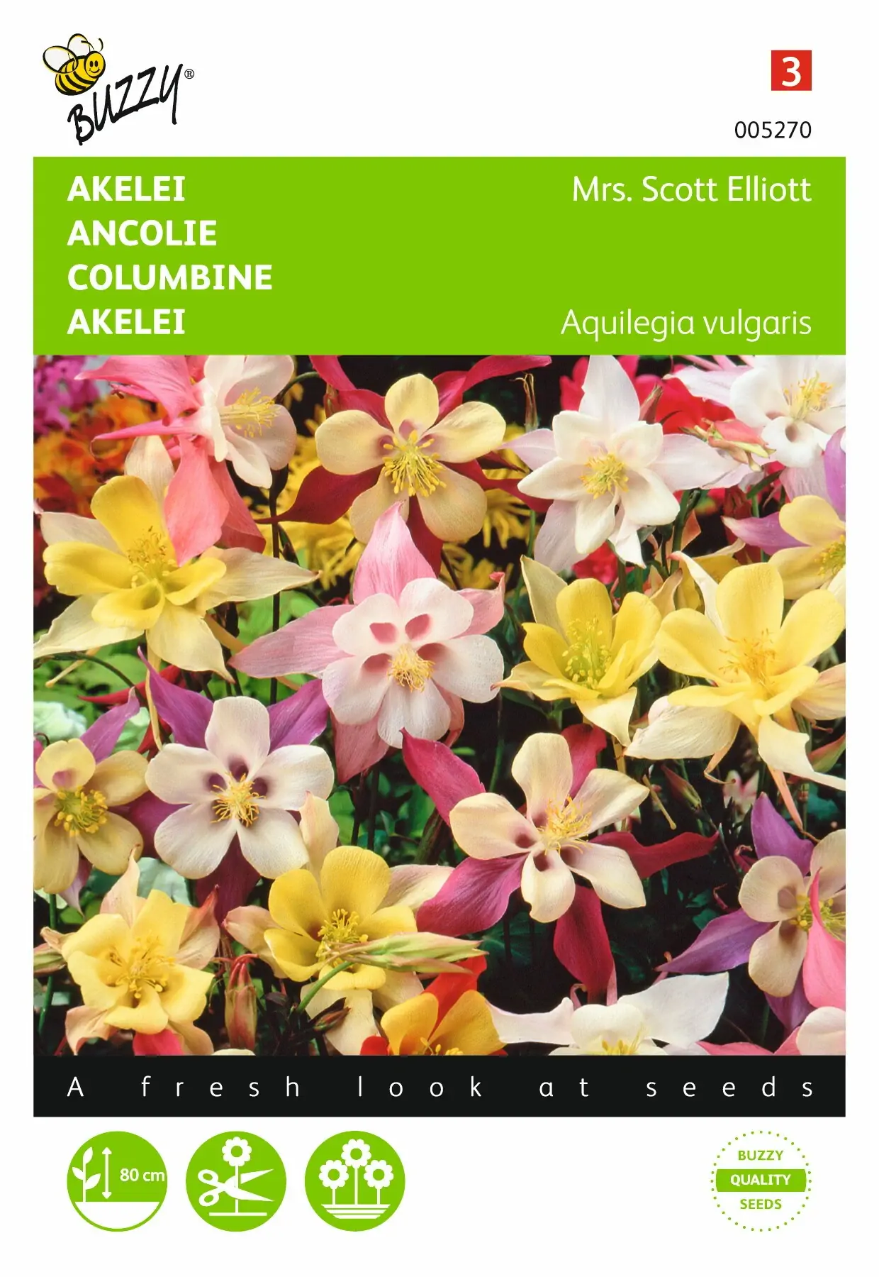Zaden Aquilegia Akelei Mrs. Scott Elliott Buzzy