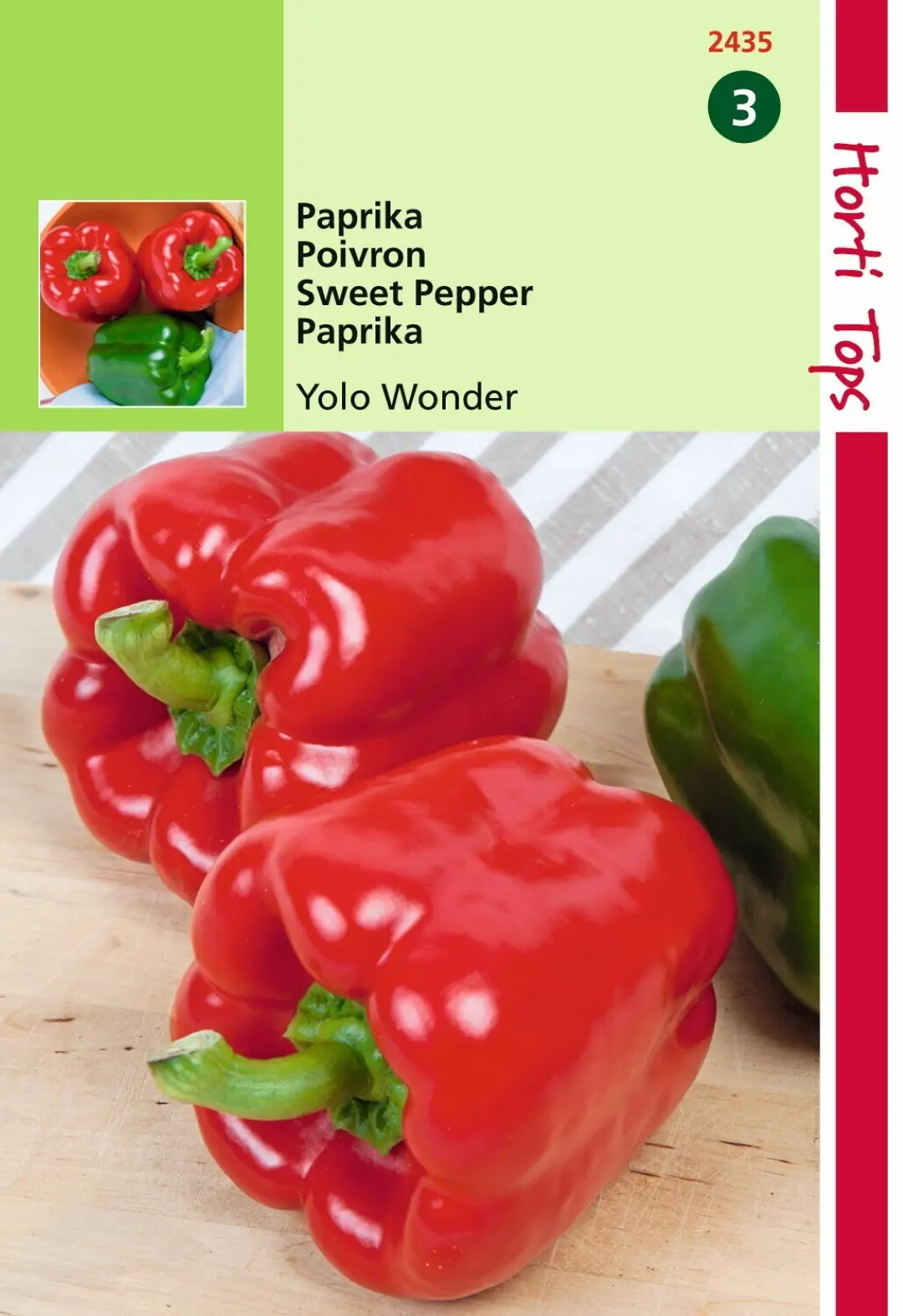 Zaden Paprika Yolo Wonder Hortitops