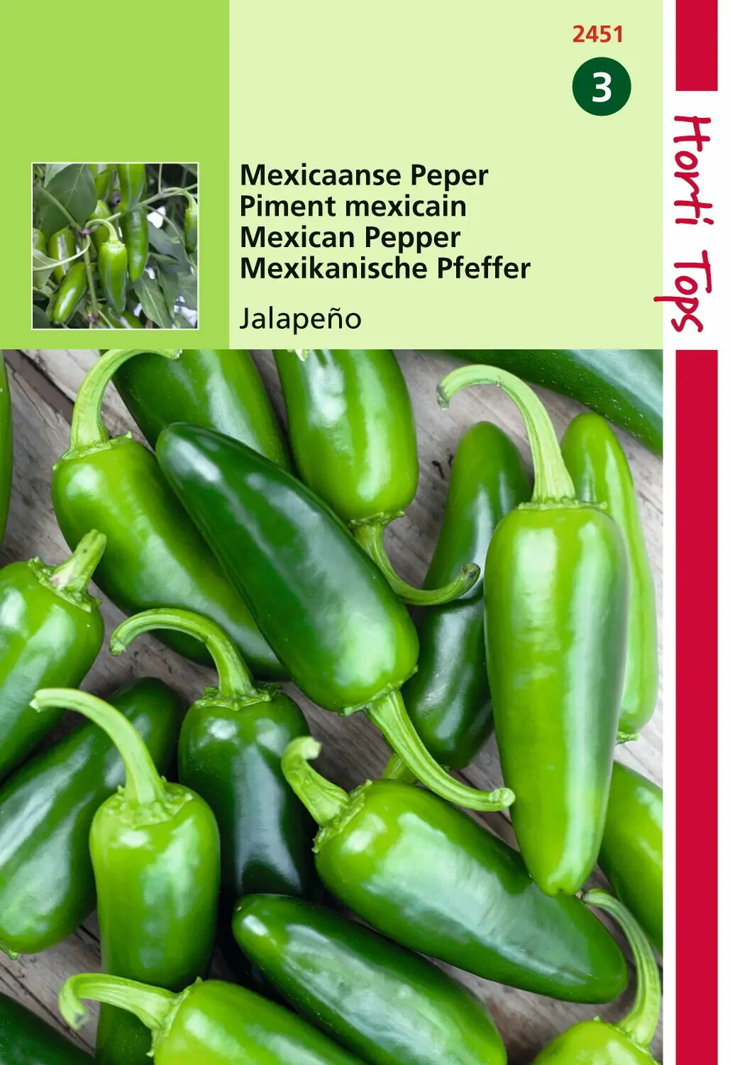 Zaden Peper Jalapeno Mexicaanse Hortitops