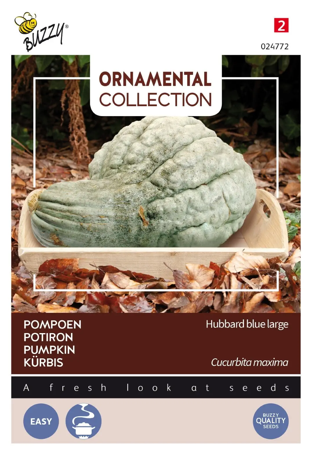Zaden Ornamental Pompoen Hubbard Large Blue Buzzy