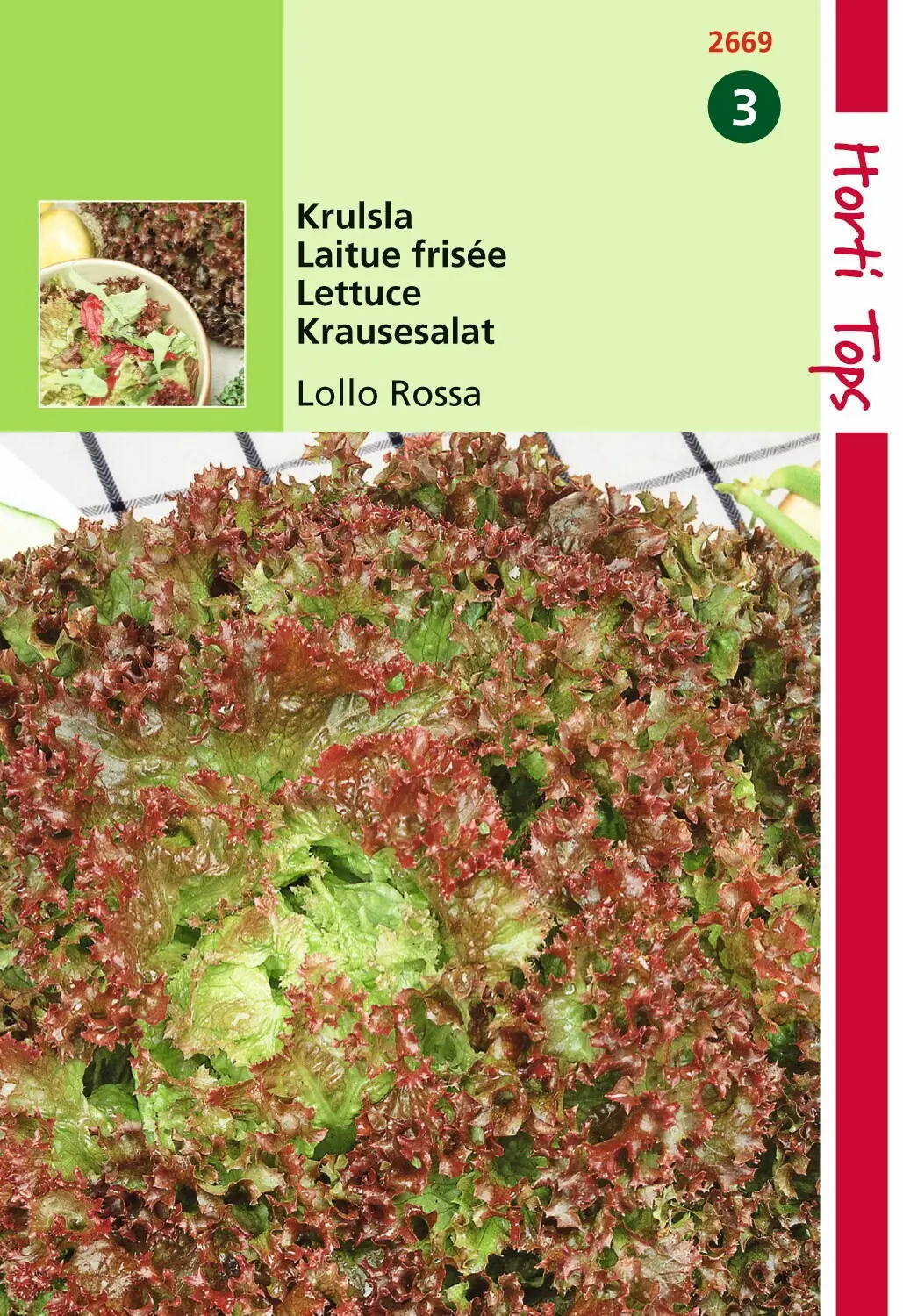 Zaden Krulsla Lollo Rossa Hortitops