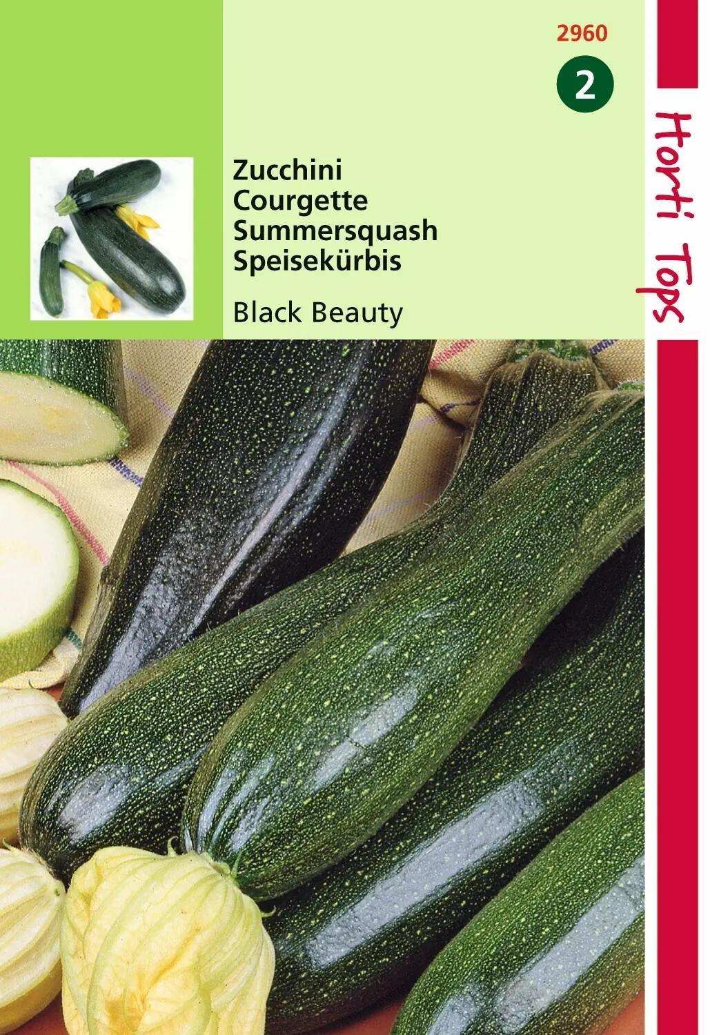 Zaden Courgette Black Beauty Hortitops