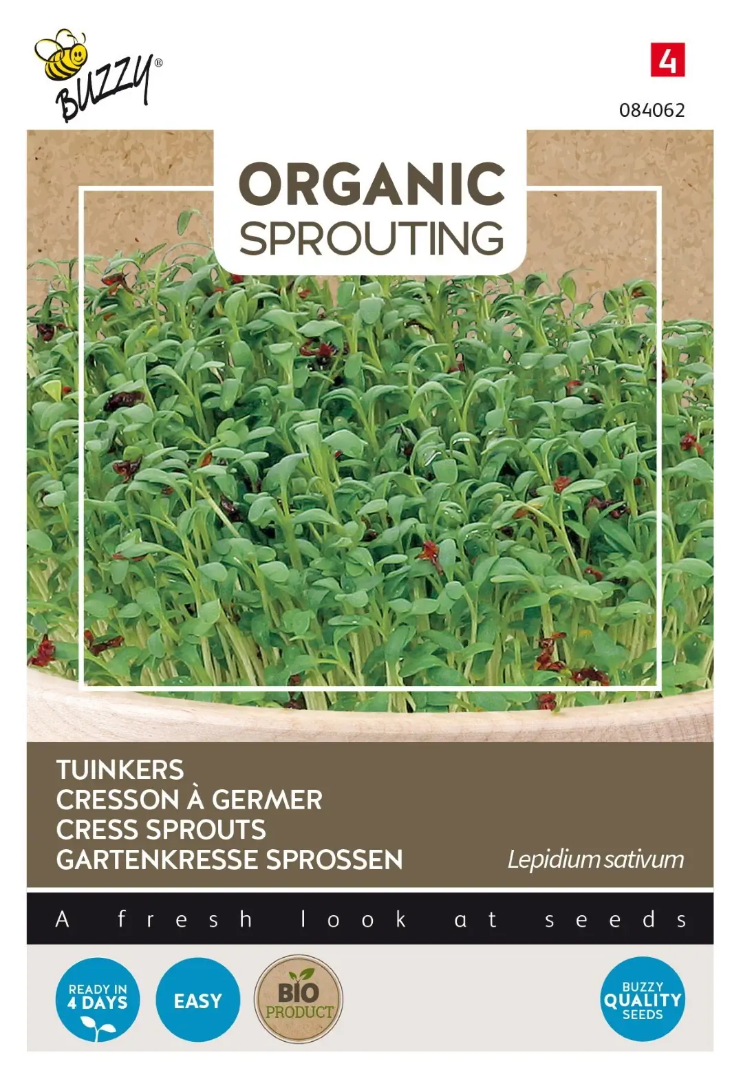 Zaden Bio Knip & Eet Tuinkers (BIO) Buzzy