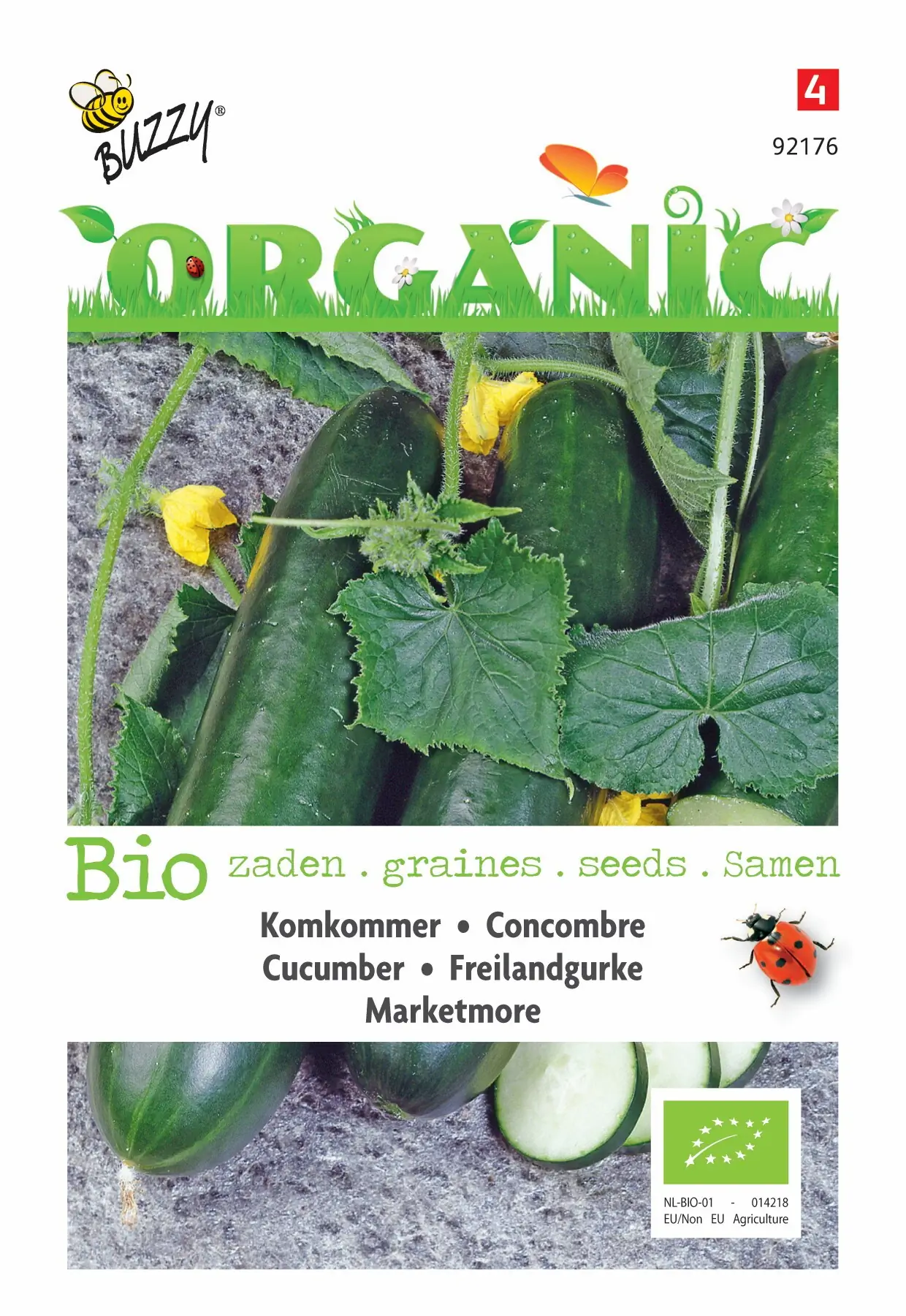 Zaden Organic Komkommer Marketmore (BIO) Buzzy