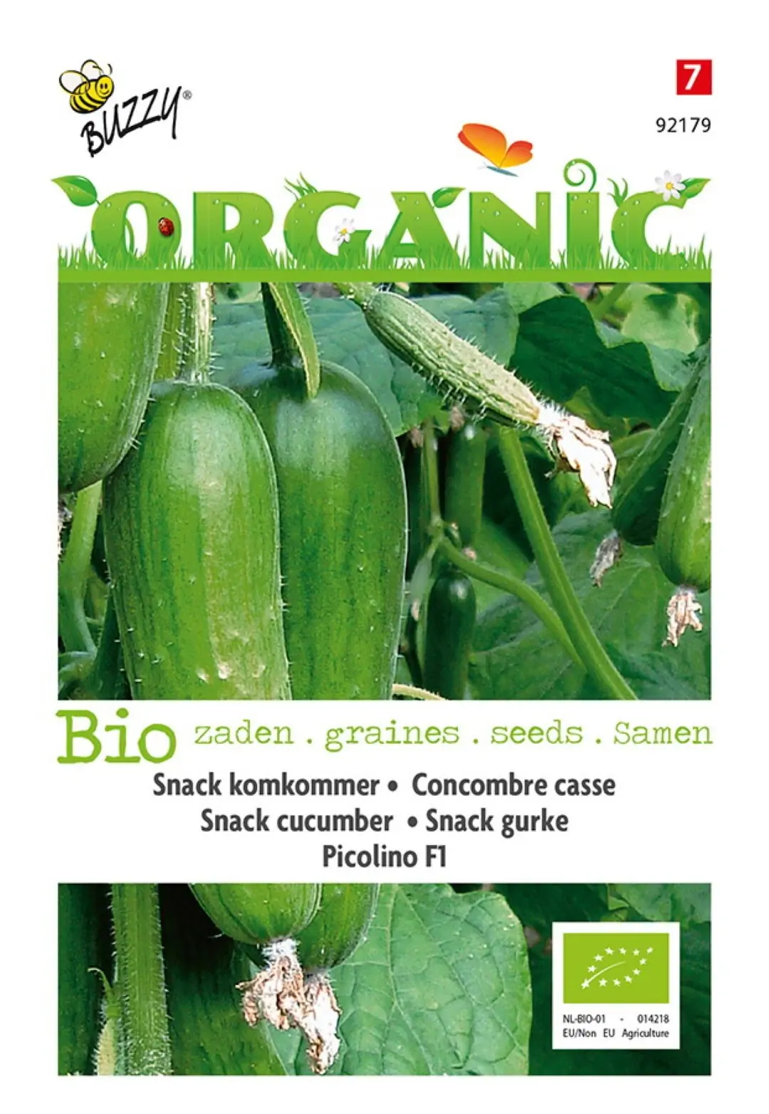 Zaden Organic Snackkomkommer Picolino (BIO) Buzzy