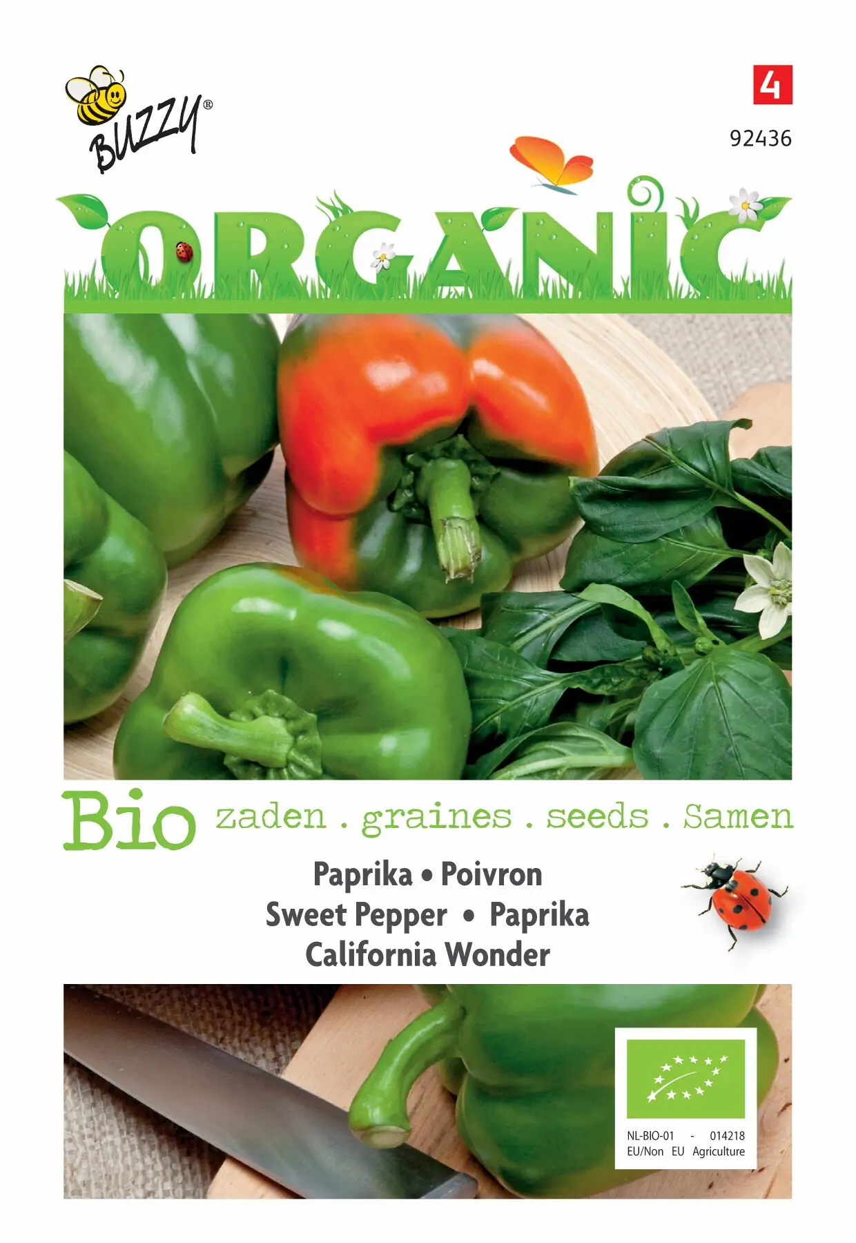 Zaden Organic Paprika California Wonder (BIO) Buzzy