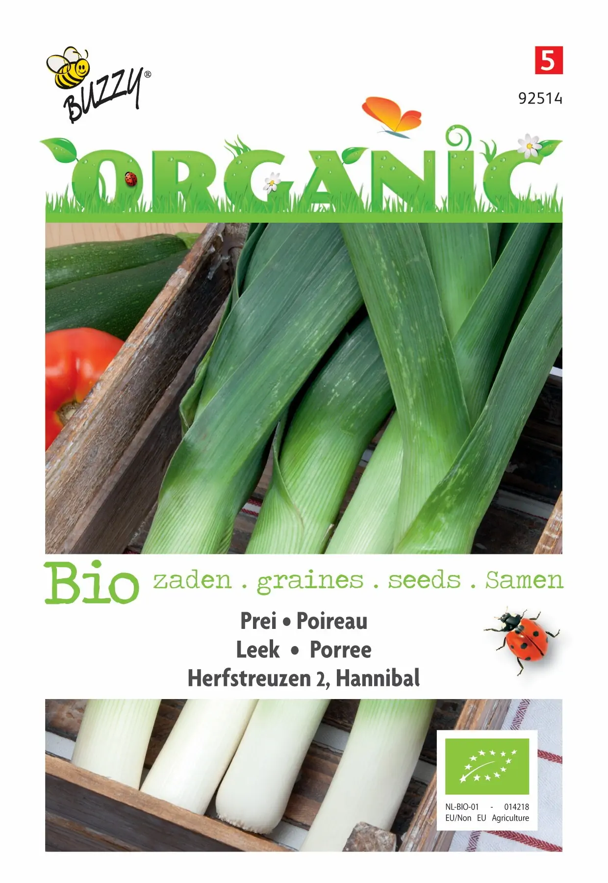 Zaden Organic Prei Herfstreuzen 2 Hannibal (BIO) Buzzy