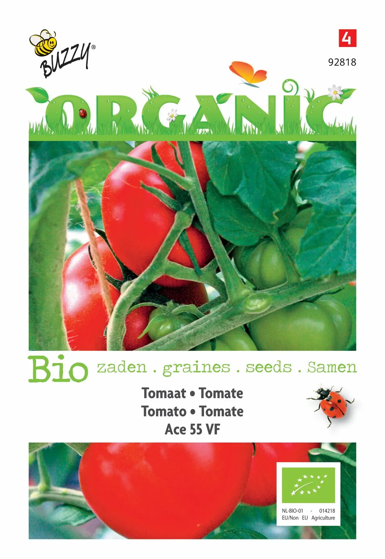Zaden Organic Tomaten Ace 55 VF (BIO) Buzzy