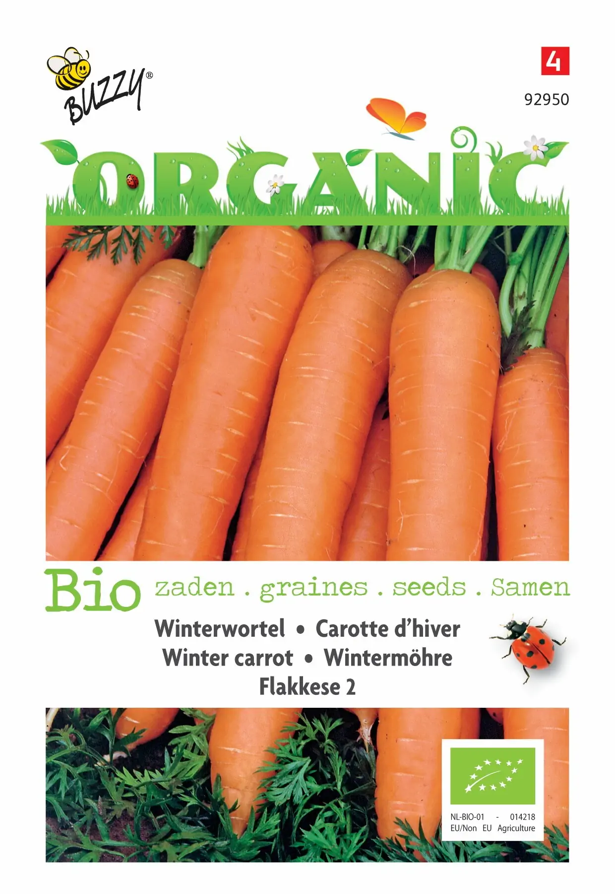 Zaden Organic Winterwortelen Flakkese 2 (BIO) Buzzy