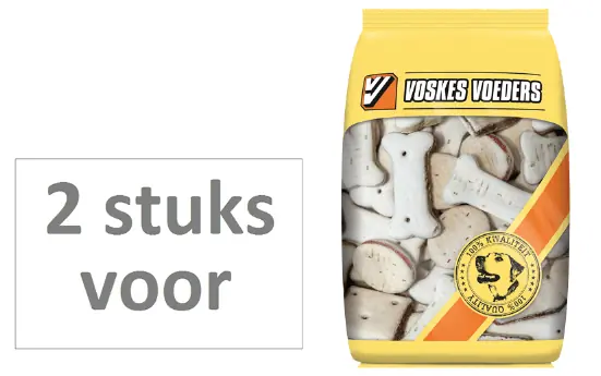 2 stuks! hondenvoer merg gold mix Voskes