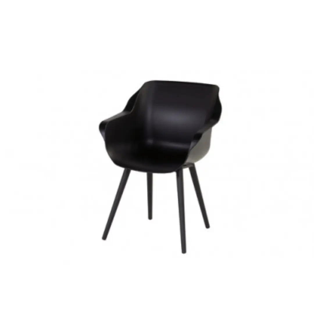 Stoel Studio Armchair zitting 'carbon black' frame 'carbon black' (1 stuk) Hartman Sophie