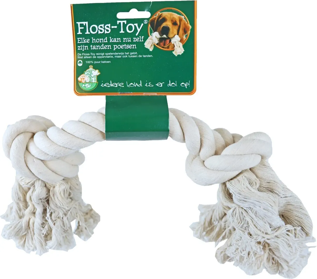Floss-toy wit gigant Speelplezier-hond Gebr. de Boon