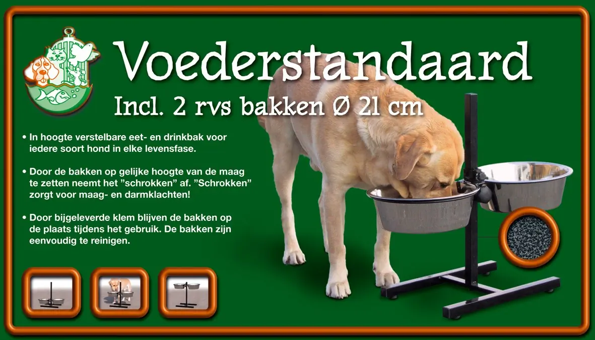 Hondenbak H standaard 21 cm Gebr de Boon