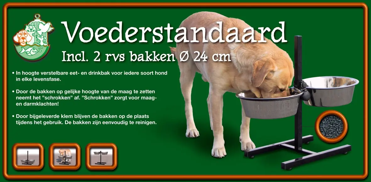 Hondenbak H standaard 24 cm Gebr de Boon