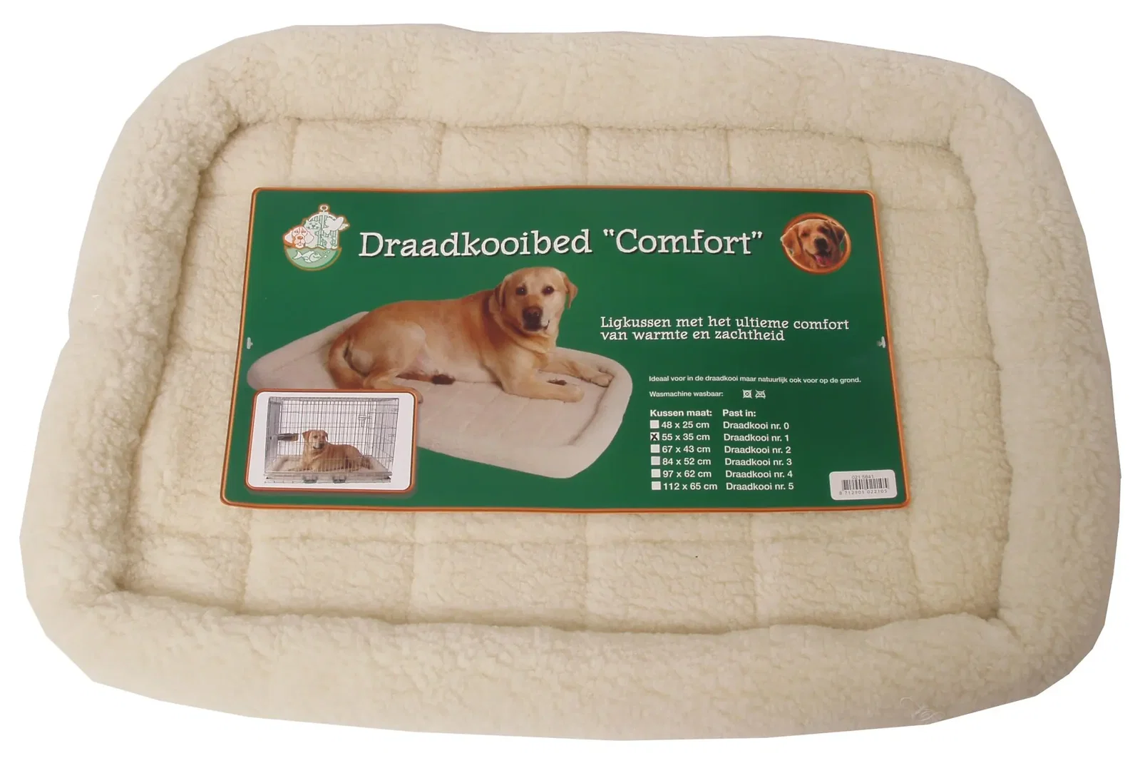 Draadkooibed ivoor 55 x 35 cm Gebr de Boon