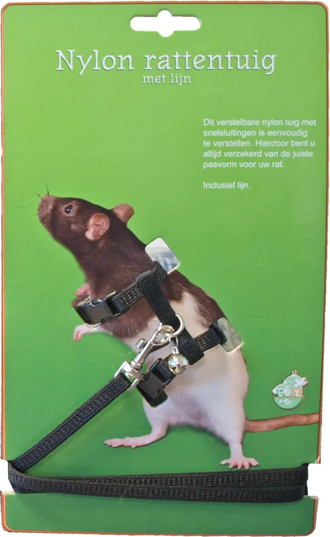 Rattentuig met lijn en bel zwart Gebr. de Boon