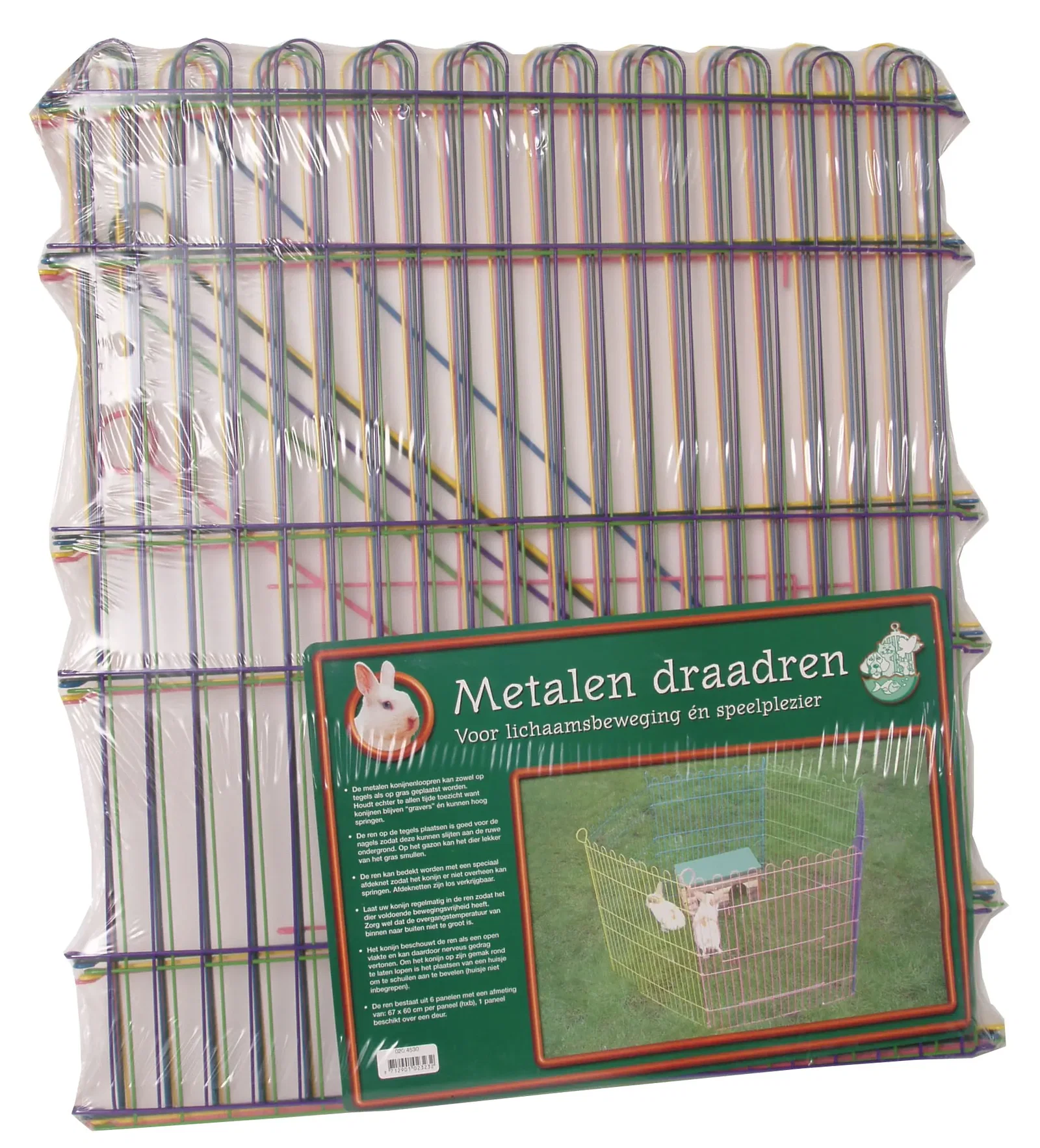 Draadren zesdelig in folie multicolor Gebr de Boon