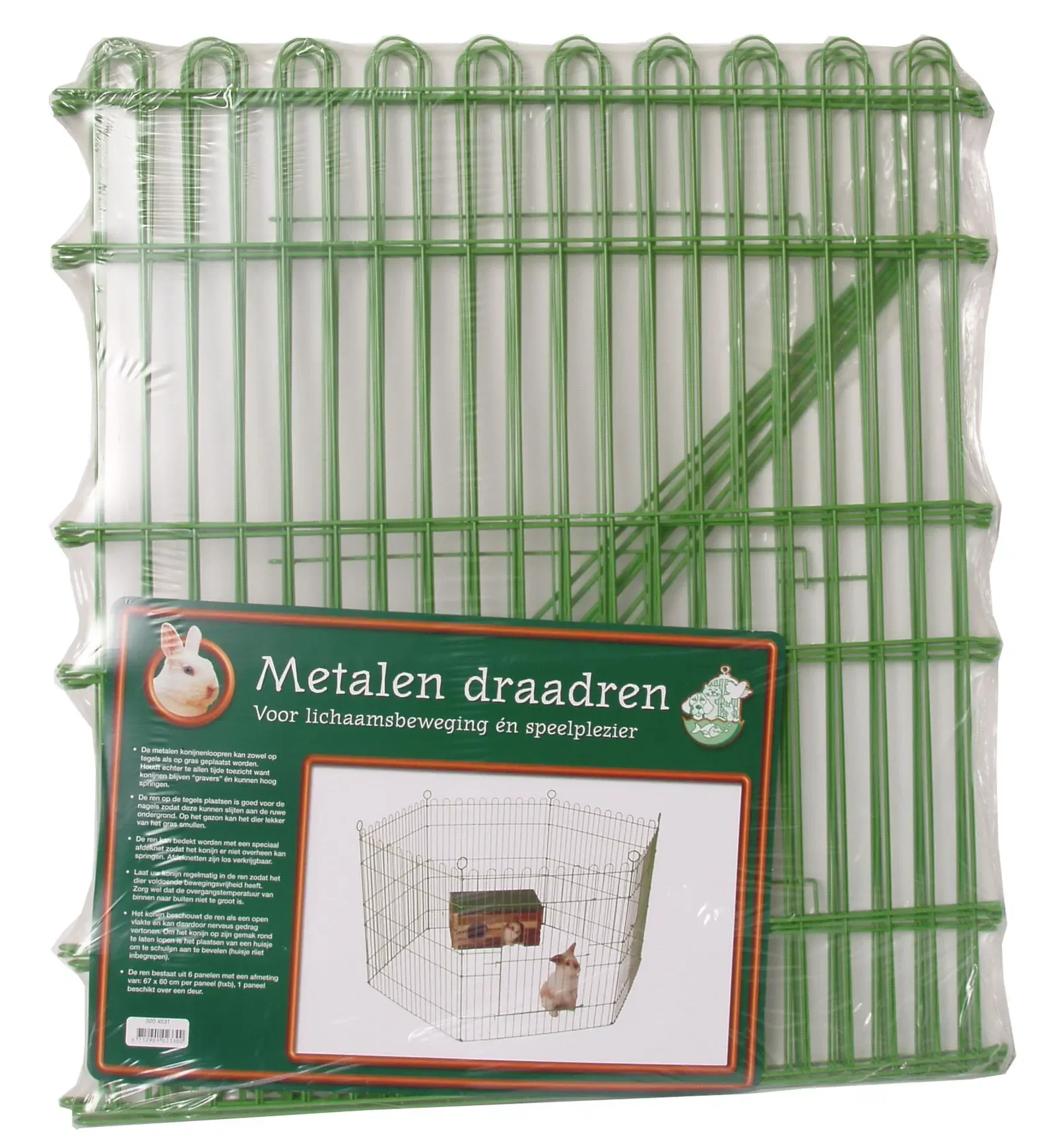 Draadren zesdelig in folie groen Gebr de Boon