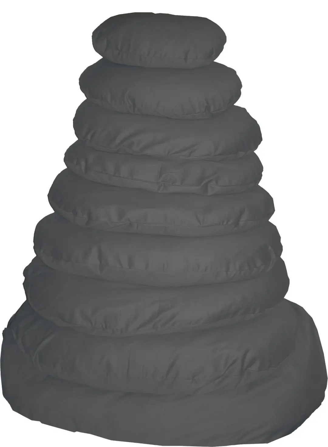 Ligkussen met rits antraciet 38 cm Slaapplezier Gebr. de Boon
