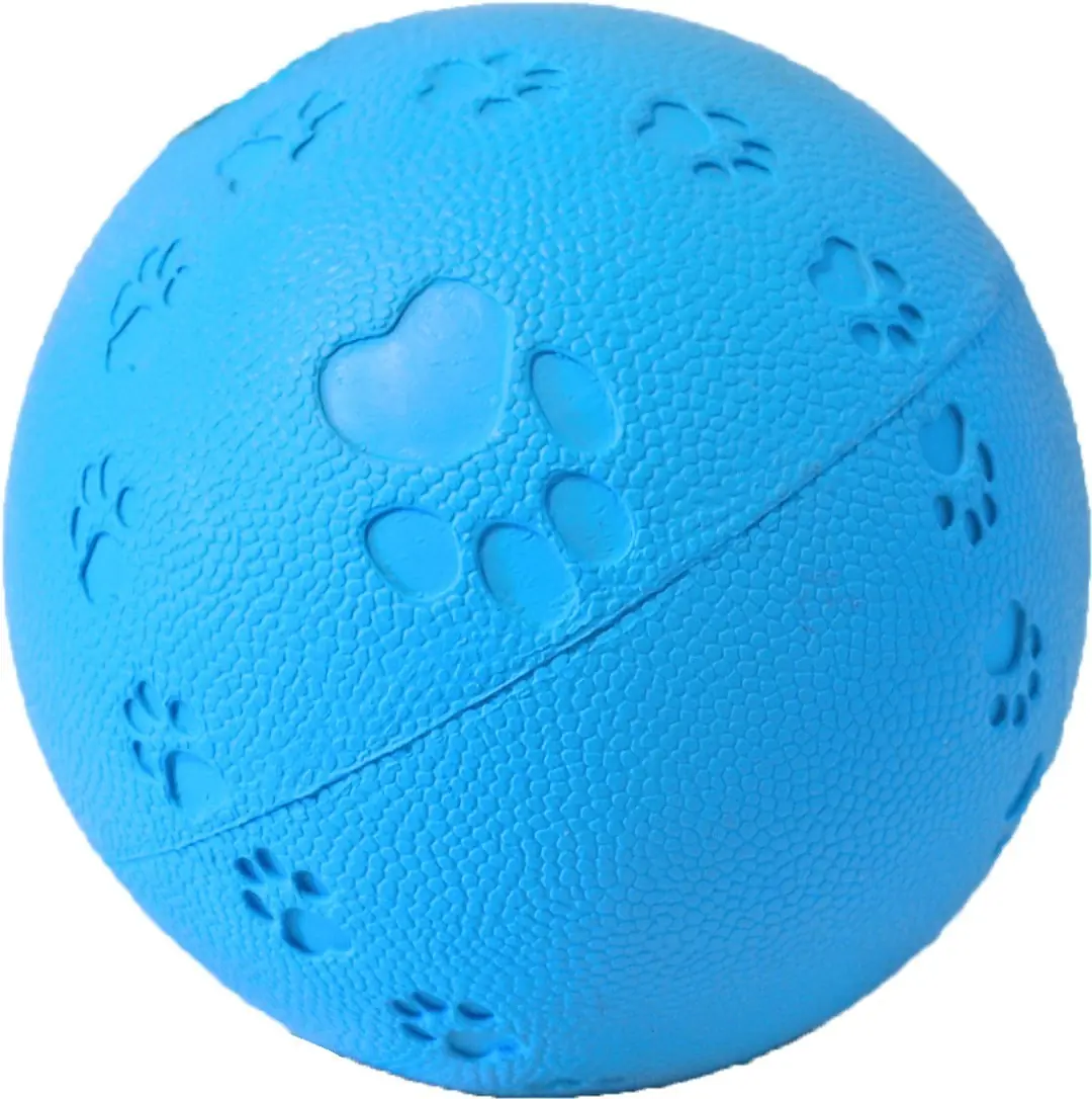 Rubberen bal pawprint met geluid 11 cm Speelplezier-hond Gebr. de Boon