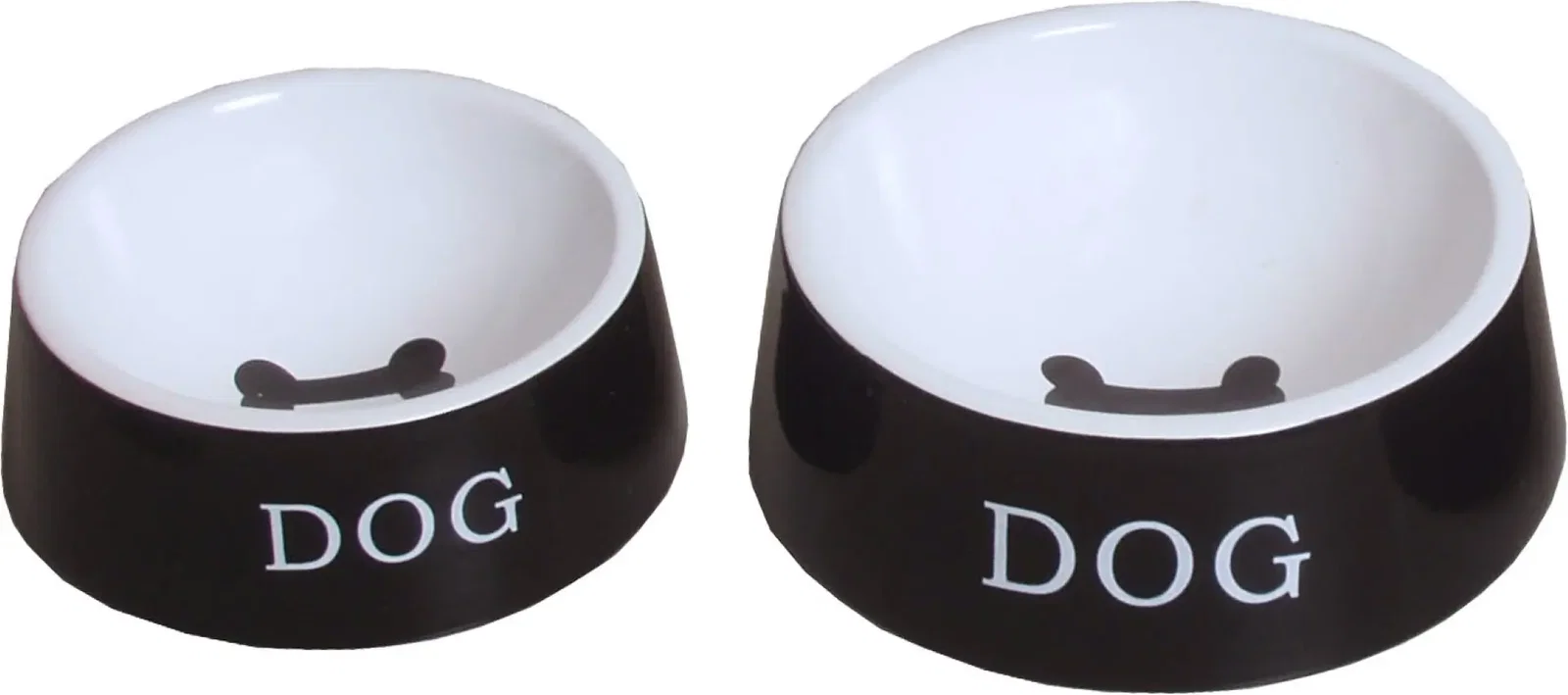 Hondeneetbak steen zwart/wit 16 cm Eet-en-drinkbakken-hond Gebr. de Boon