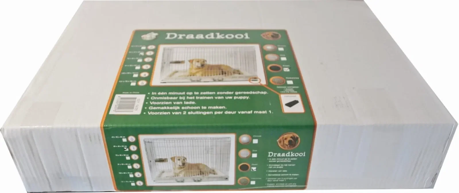 Draadkooi 2-deurs zwart nr. 1 60x43x52 cm Gebr. de Boon