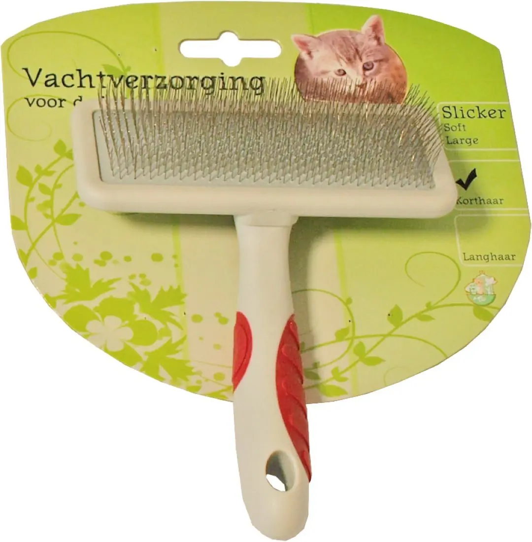 Kattenborstel slicker soft large Vachtverzorging-kat Gebr. de Boon