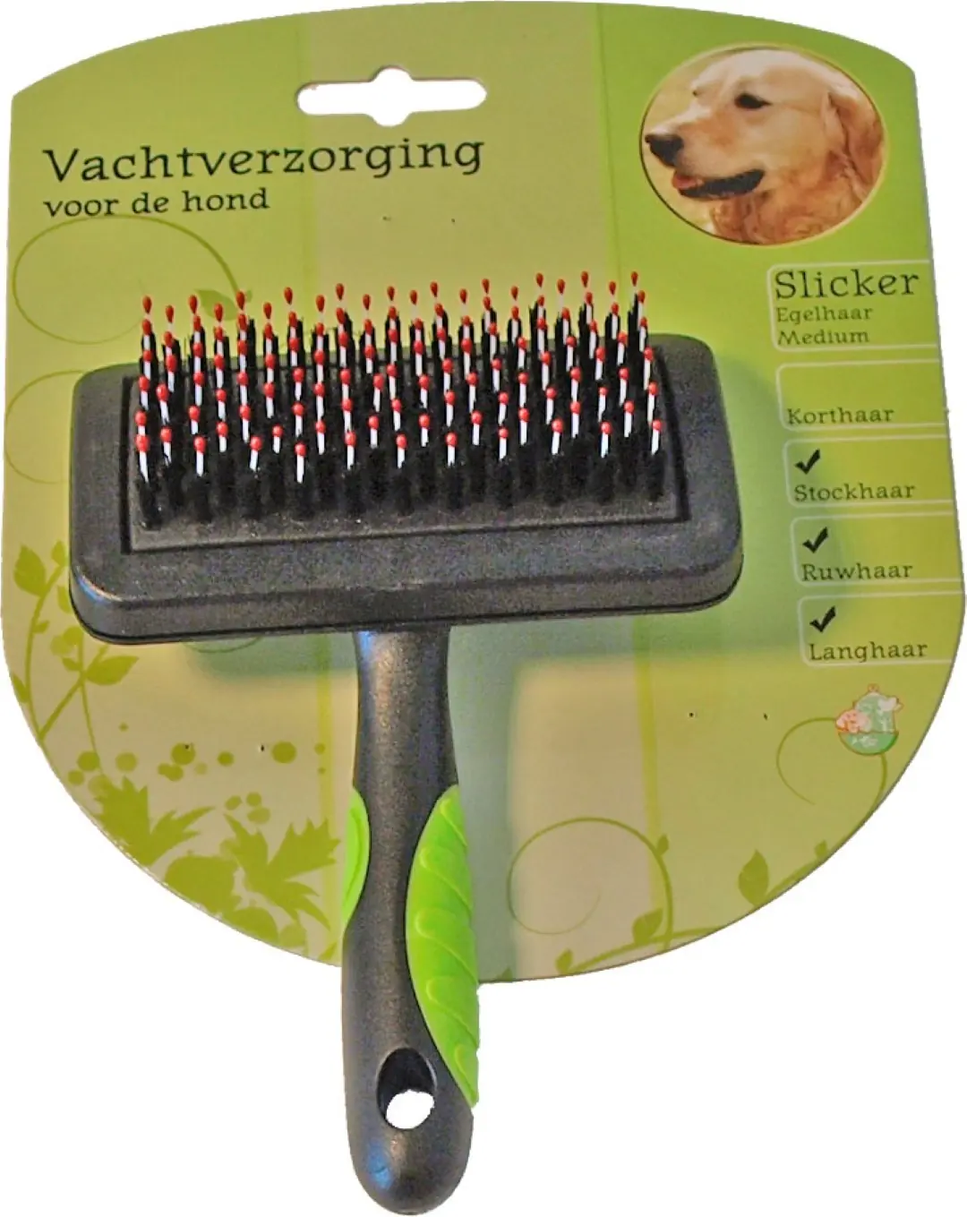 Hondenborstel slicker egelhaar medium Vachtverzorging Gebr. de Boon