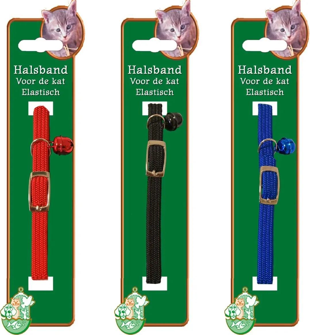 Kattenhalsband elastisch rood Kitten-en-kattenhalsbanden Gebr. de Boon