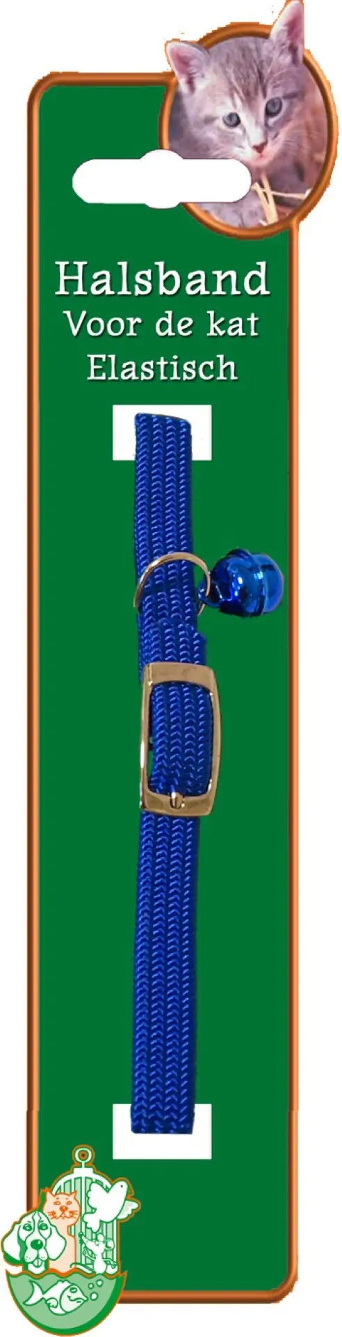 Kattenhalsband elastisch blauw Kitten-en-kattenhalsbanden Gebr. de Boon