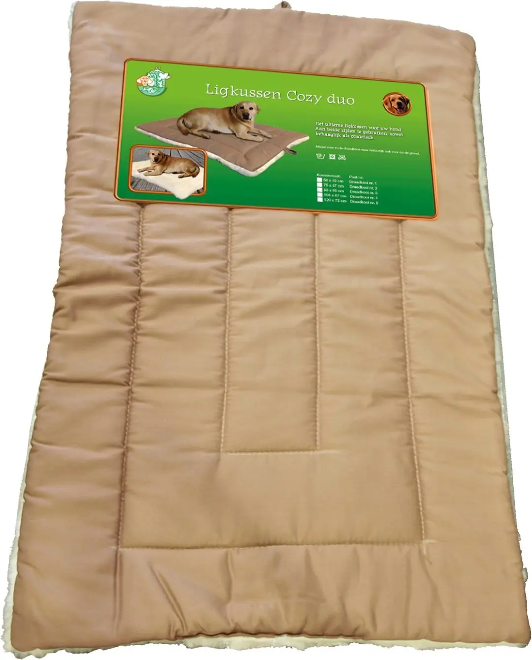 Ligkussen Cozy Duo bruin/wit 88x55 cm Slaapplezier Gebr. de Boon