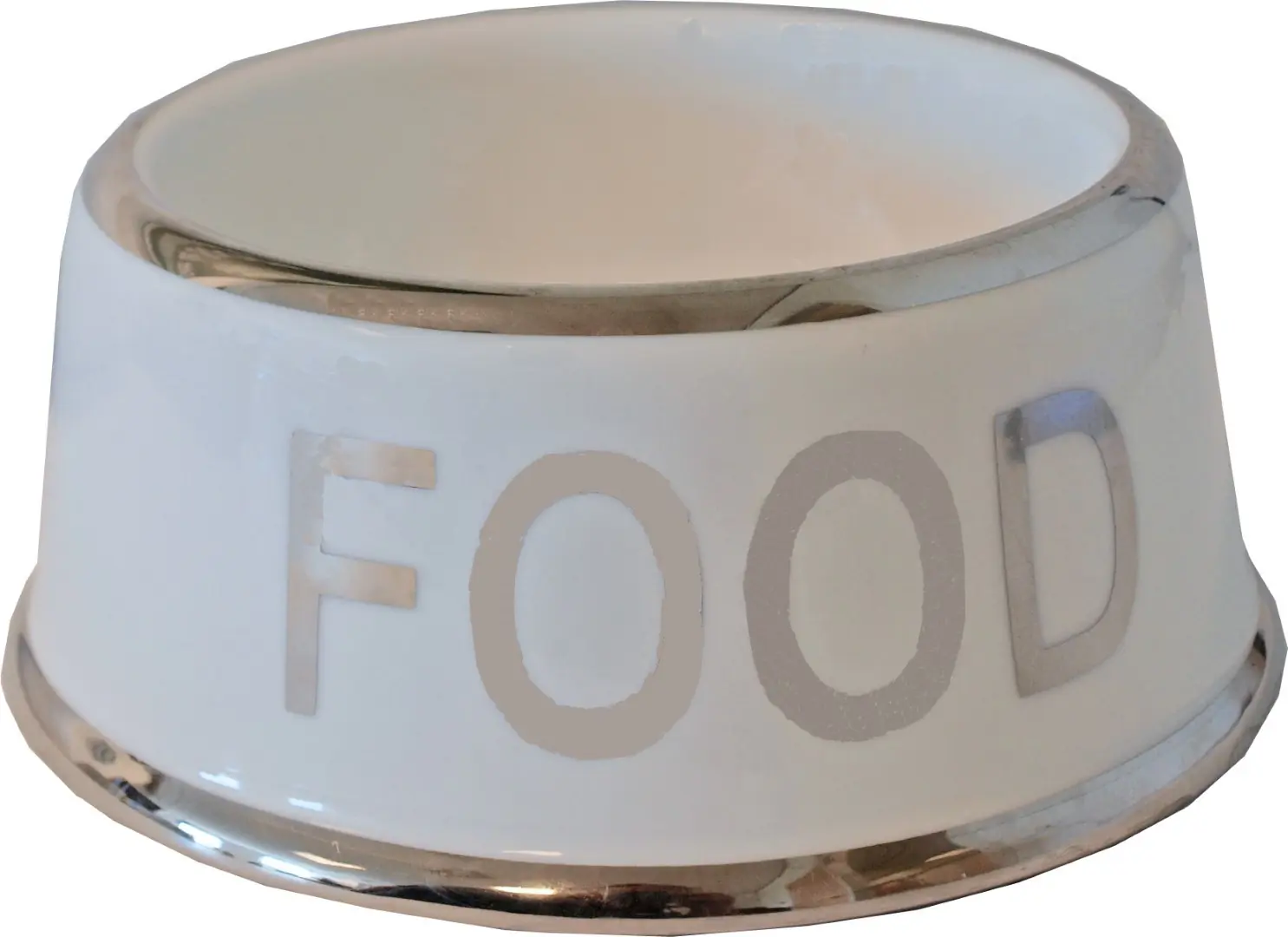 Hondeneetbak wit/zilver Food 18 cm Eet-en-drinkbakken-hond Gebr. de Boon