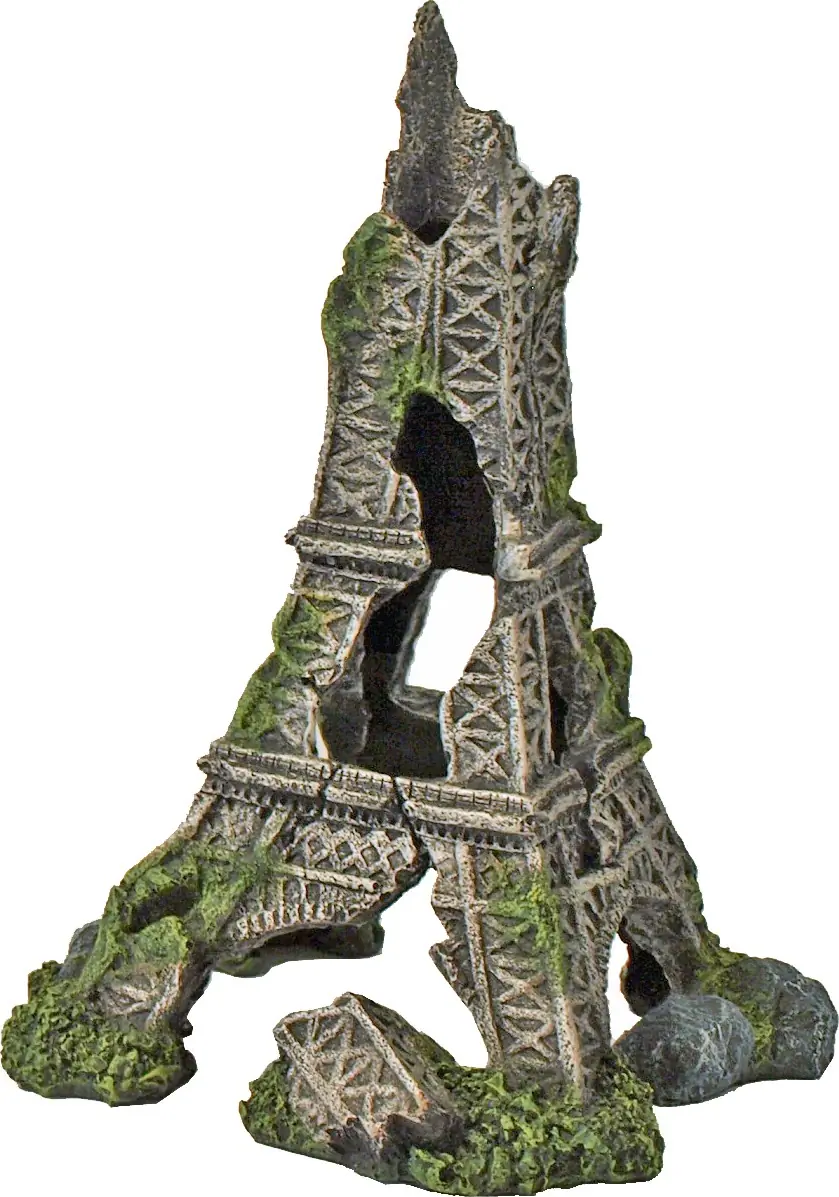 Polyresin ornament Eiffeltoren grijs 18x24 cm Gebr de Boon