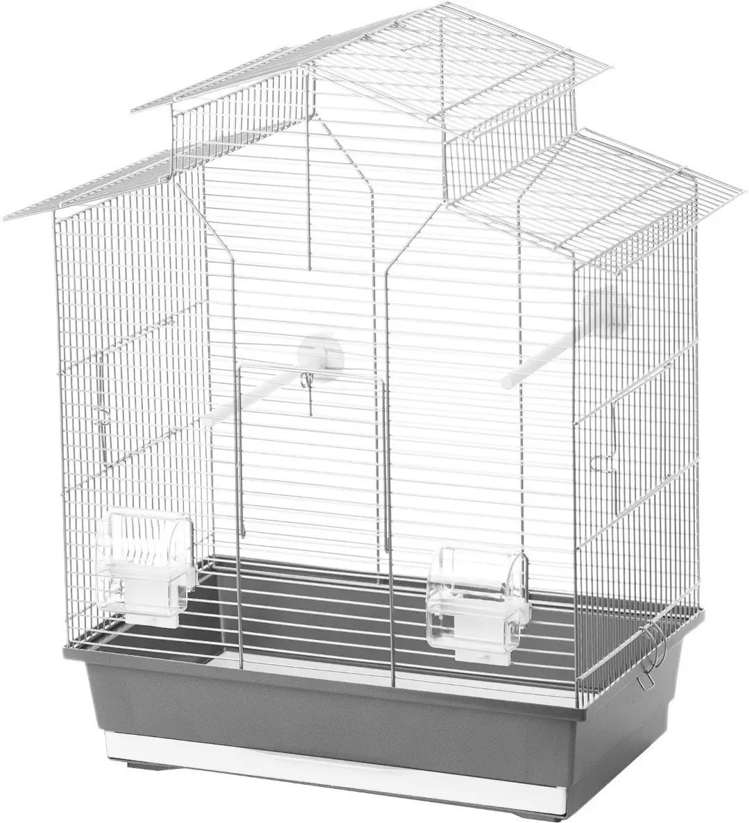 Interzoo vogelkooi Iza 2 zilver/grijs Interzoo Gebr. de Boon