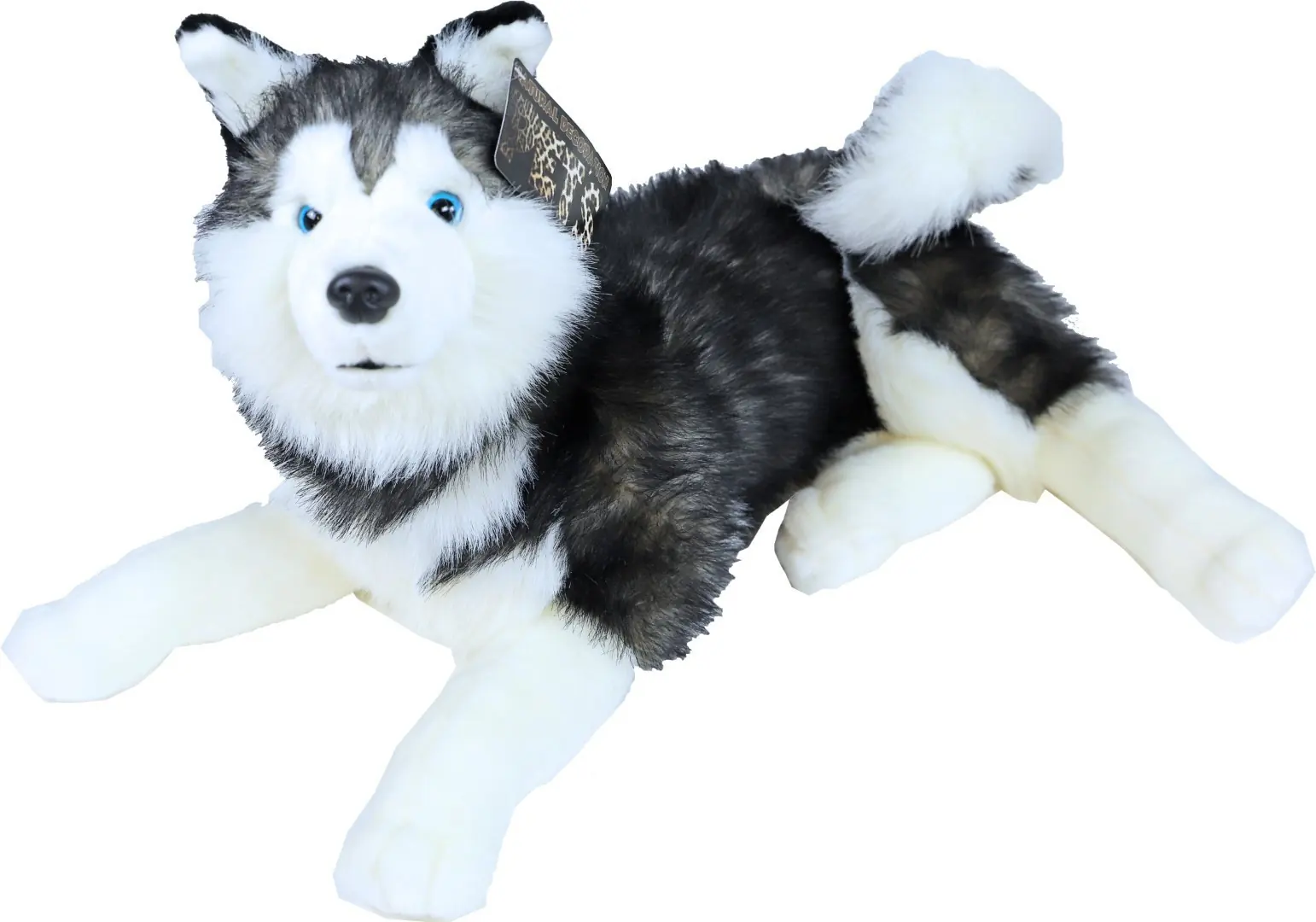 Boony Natural Decoration pluche husky 53 cm liggend Boony-Natural-Decoration Gebr. de Boon