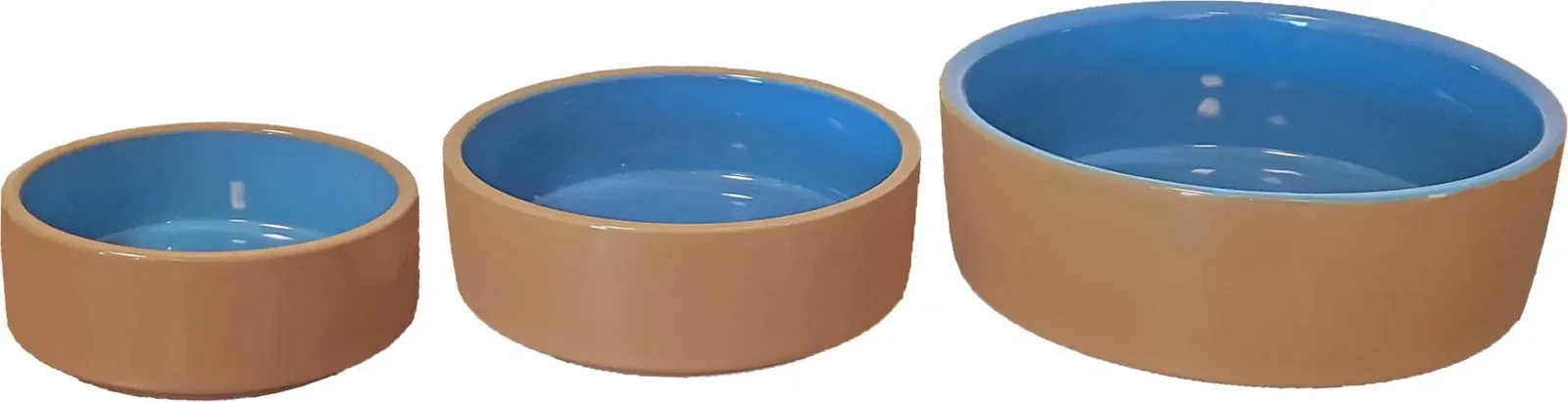 Hondeneetbak steen 15 cm beige/blauw Eet-en-drinkbakken-hond Gebr. de Boon