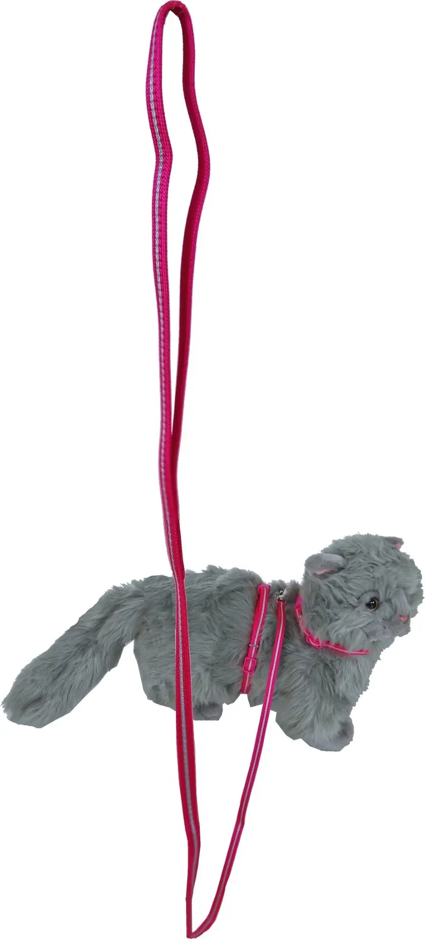 Kittentuig nylon met lijn neon roze reflecterend Kitten-en-kattenhalsbanden Gebr. de Boon