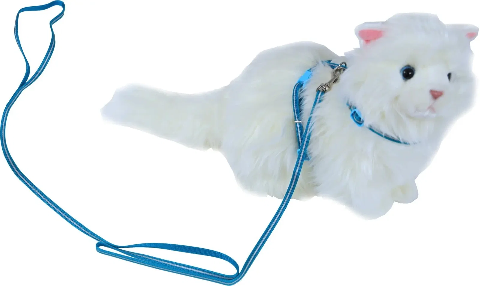 Kittentuig nylon met lijn neon blauw reflecterend Kitten-en-kattenhalsbanden Gebr. de Boon