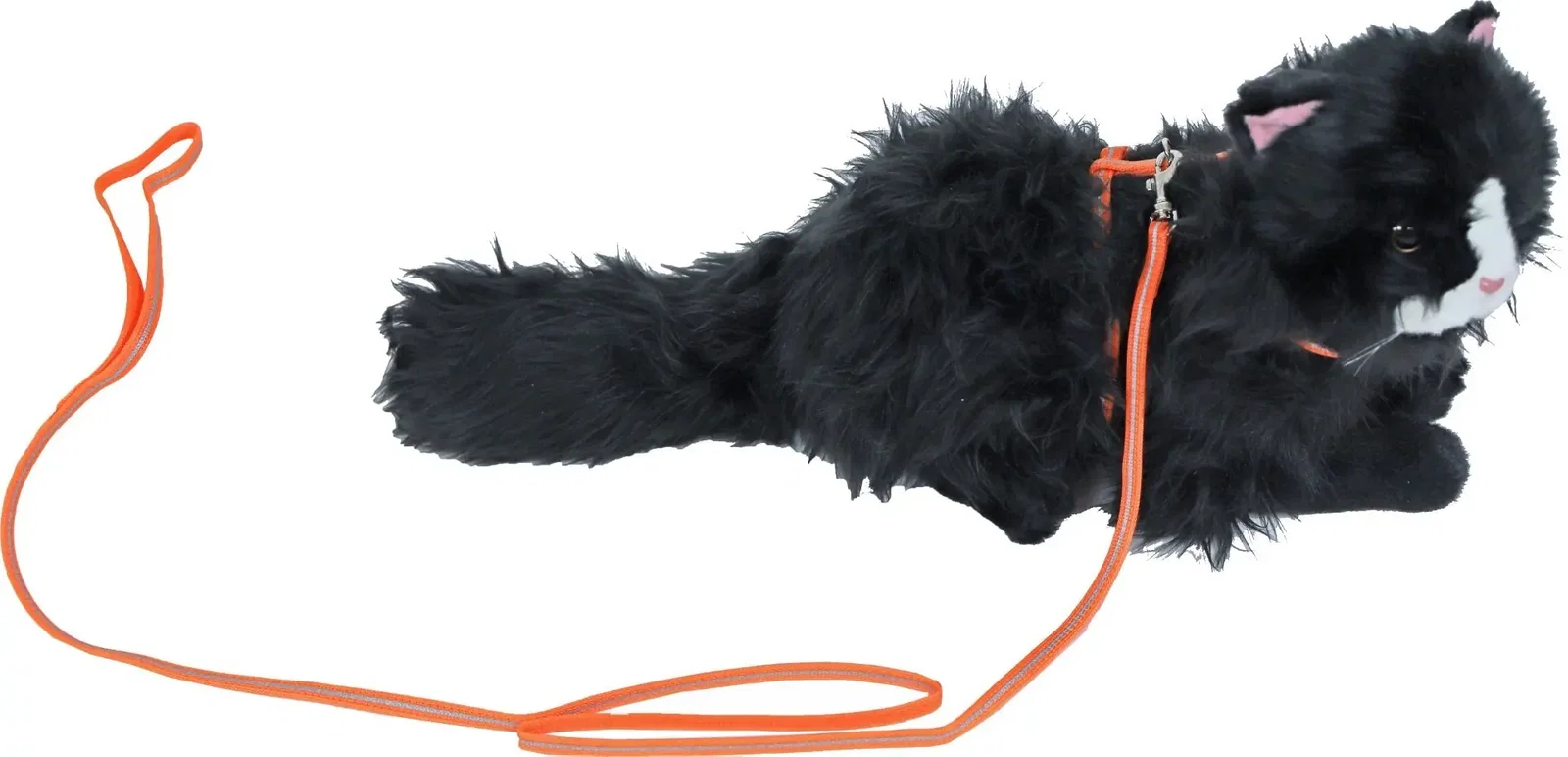 Kittentuig nylon met lijn neon oranje reflecterend Kitten-en-kattenhalsbanden Gebr. de Boon