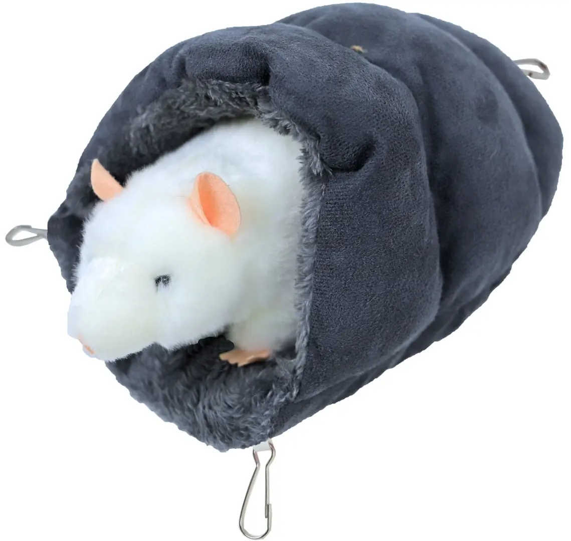 Knaagdier slaapzak pluche grijs 25 cm Gebr. de Boon