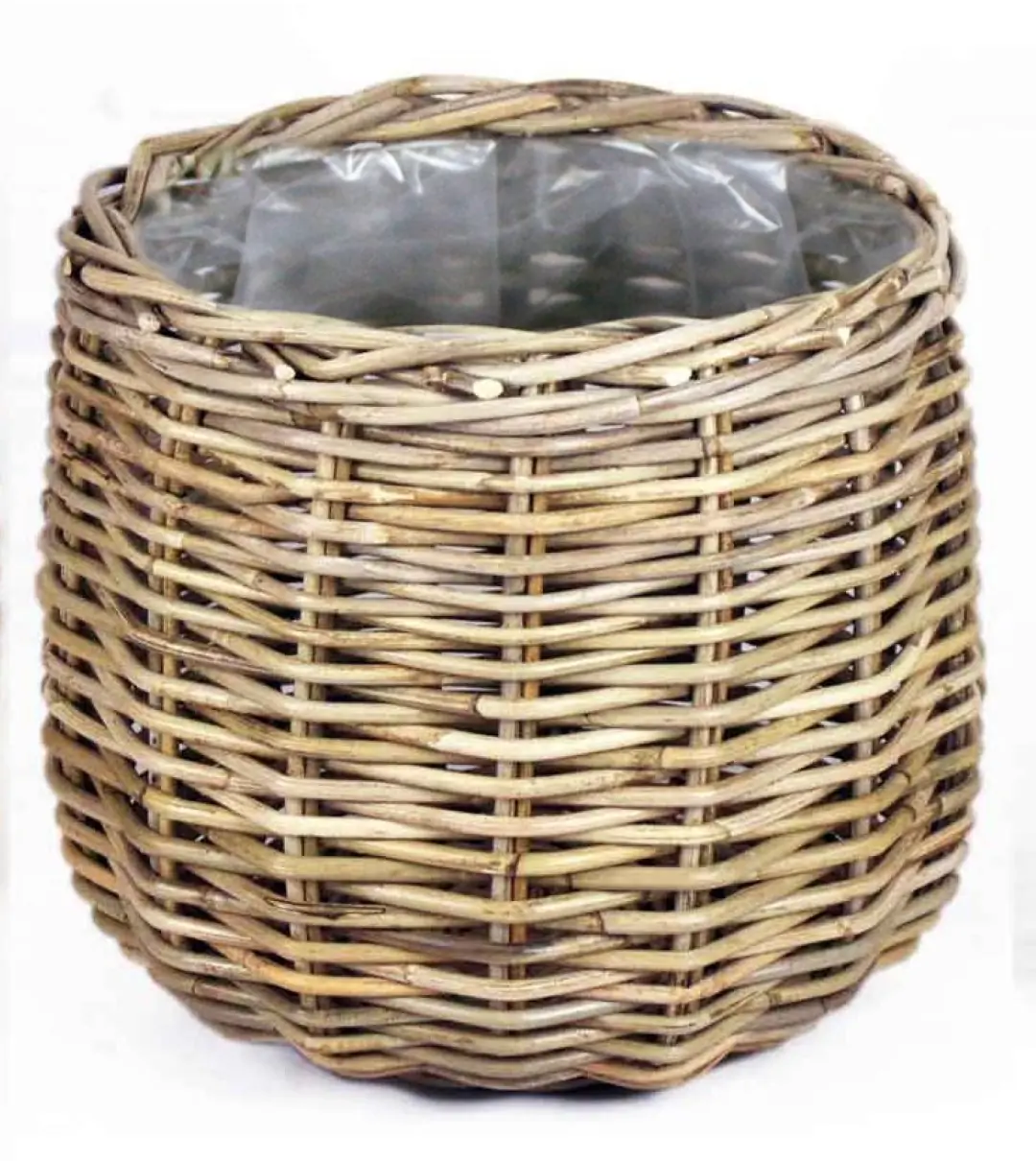 Mand rond grijs D38H33 cm Van der Leeden