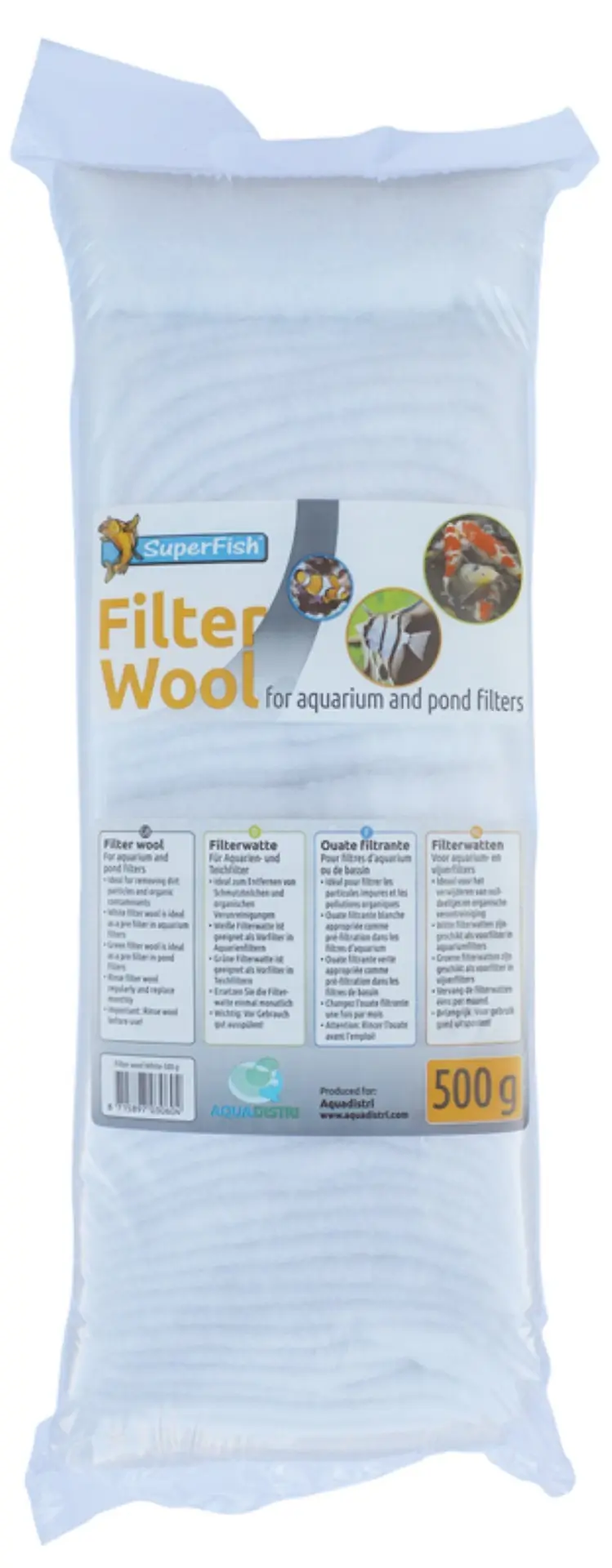 Witte Filterwatten 500 Gram aquaria Superfish