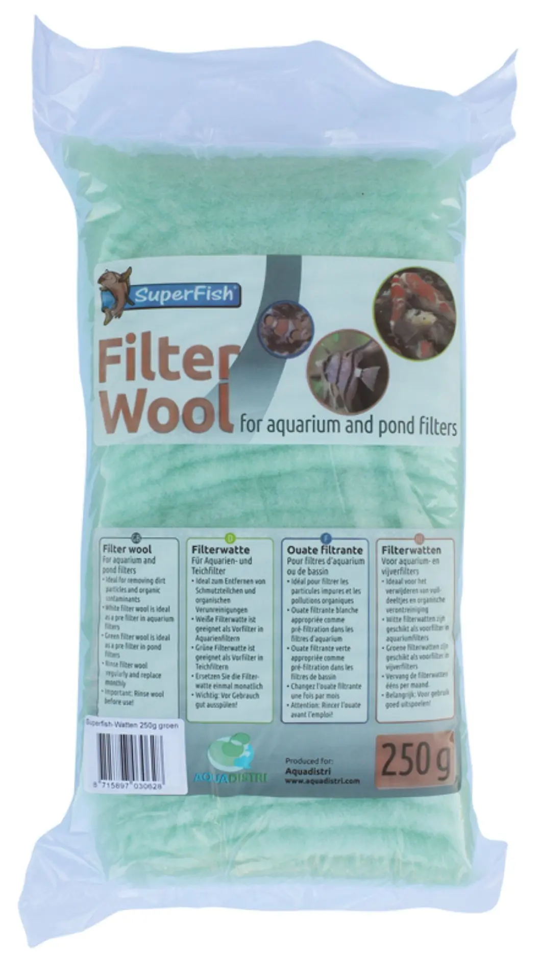 Groene Filterwatten Grof 250 Gr aquaria Superfish