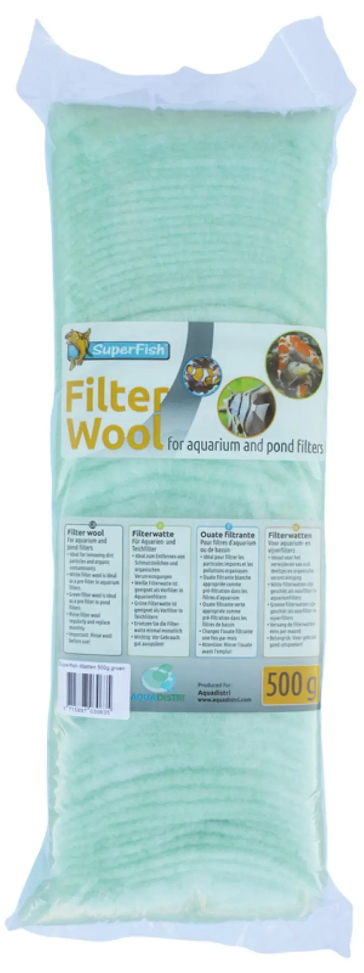 Groene Filterwatten Grof 500 Gr aquaria Superfish