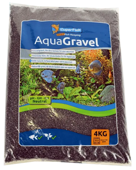 Aqua Grind Kristalzwart 1-2Mm4 Kg aquaria Superfish